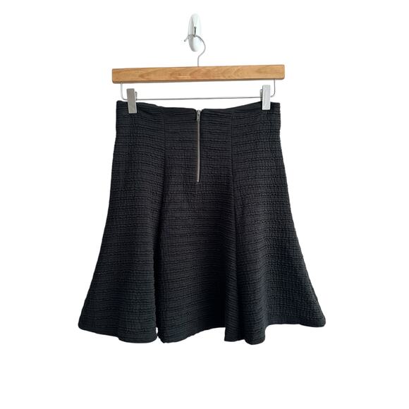 Anthropologie Maeve Black Cross Town Swing Textured Mini Skirt Size XS - Picture 5 of 6